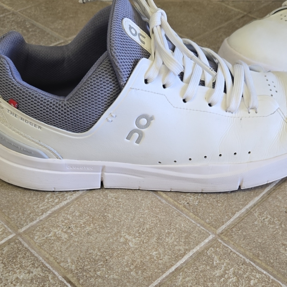 On Running White and Gray Sneakers for Men - Picture 10 of 15